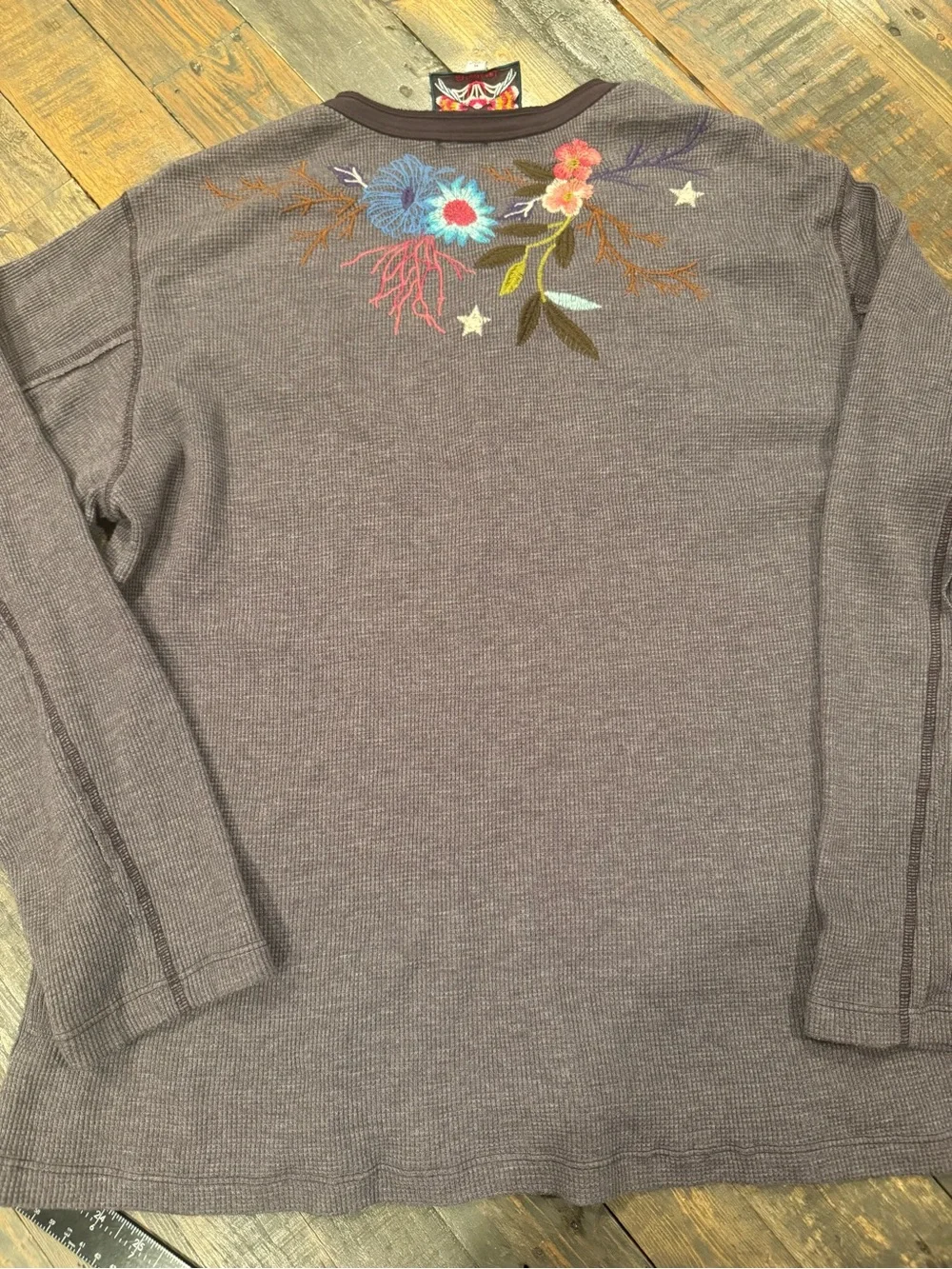 JOHNNY WAS Ulla Thermal Henley size XL - Picture 4 of 5